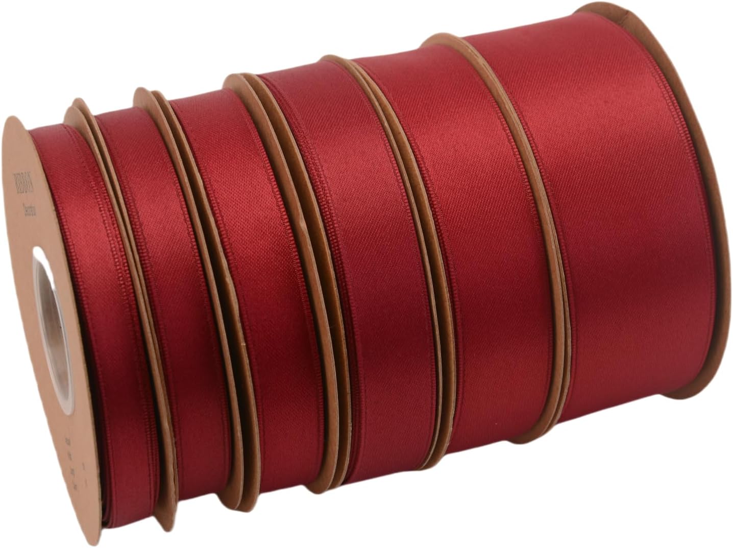 Double Side Satin Ribbon, Continuous 20 Yards,Use for Craft Bows Bouquet, Gift Wrapping, Wedding Decoration, Floral Arrangement (Burgandy, 1 inch)