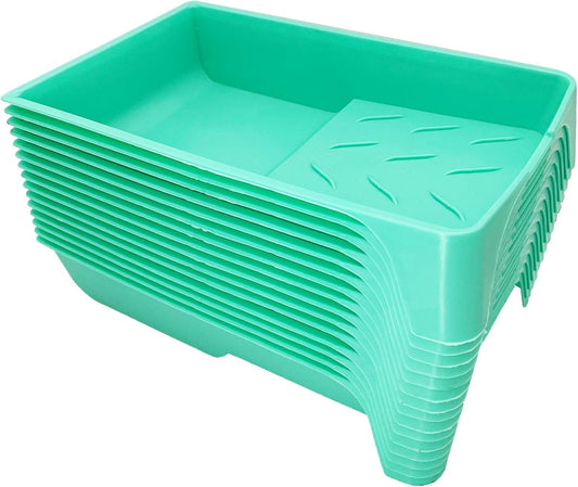 4 Inch Paint Tray, 15 Pack Plastic Paint Roller Tray, Heavy Duty Disposable Paint Pan, Sturdy Home Painting Supplies & Tools for Paint Rollers & Roller Brushes