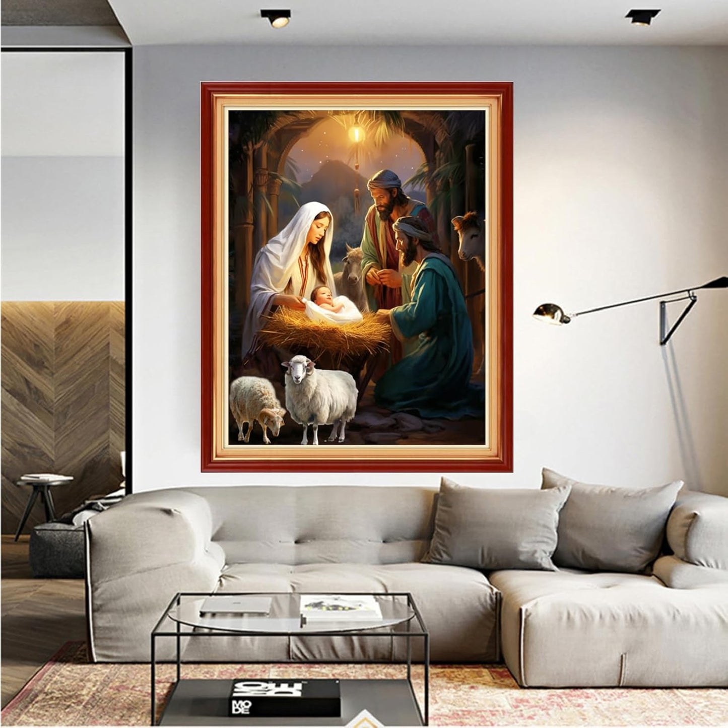 Dooxvey Cross Stitch Kits for Adults Beginners,Full Range of Cross-Stitch Stamped Kits Needlepoint Kits for Beginners Embroidery Kits 11CT Cross Stitch Patterns-Nativity 16x20 inch, Manual Arts 40