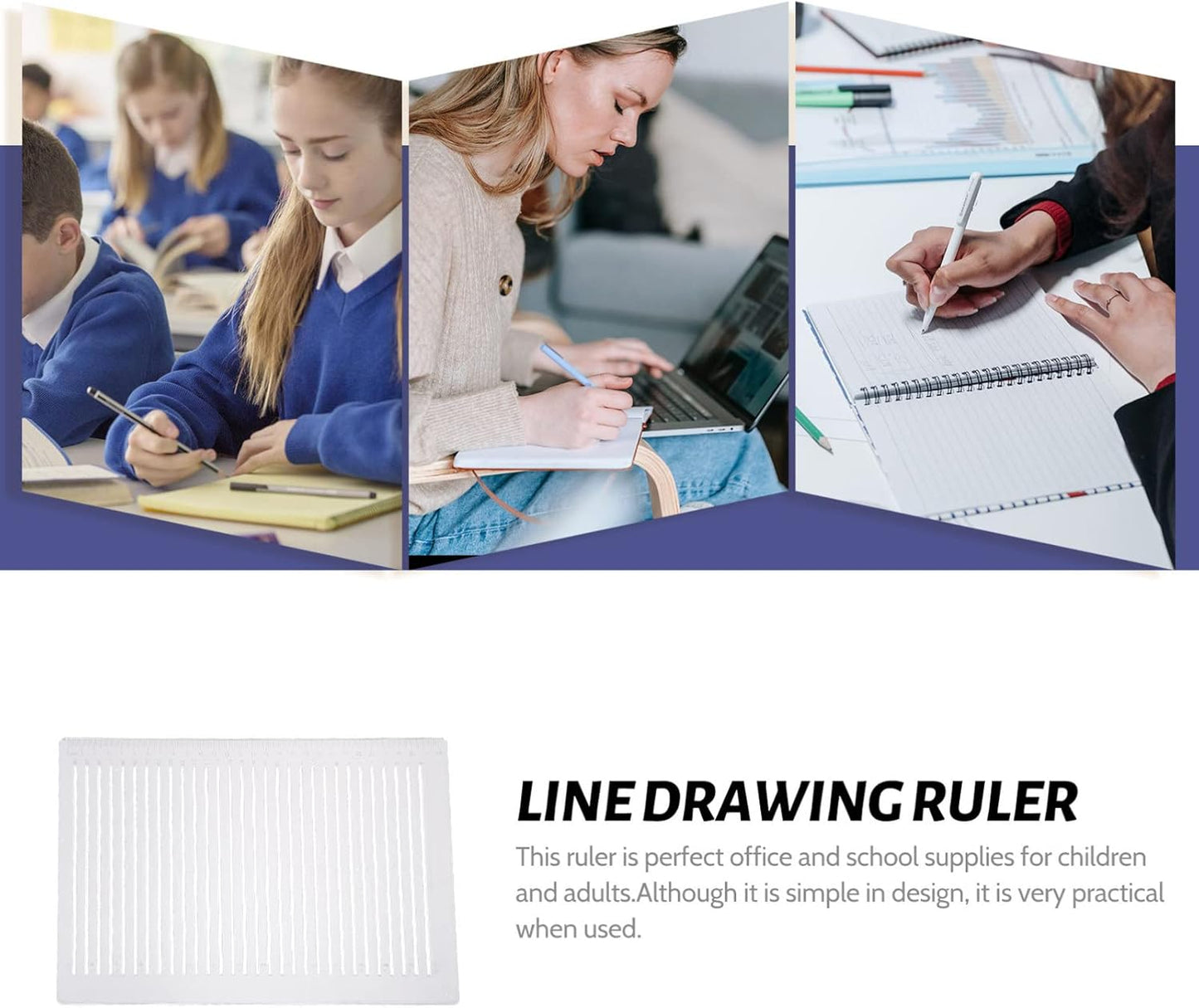 Ciieeo Lettering Stencils Straight Line Stencil Calligraphy Paper Address Stencil for Envelope Small Ruler for journaling Template Ruler Plastic