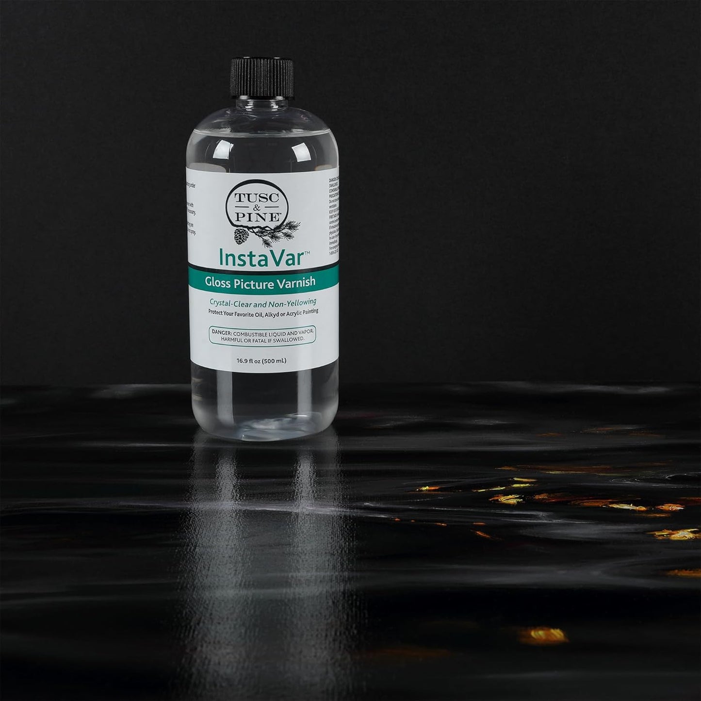 Tusc & Pine InstaVar™ Gloss Picture Varnish - Archival Quality Varnish for Oil, Alkyd, and Acrylic Artists - 3.4oz Bottle - 2 Pack