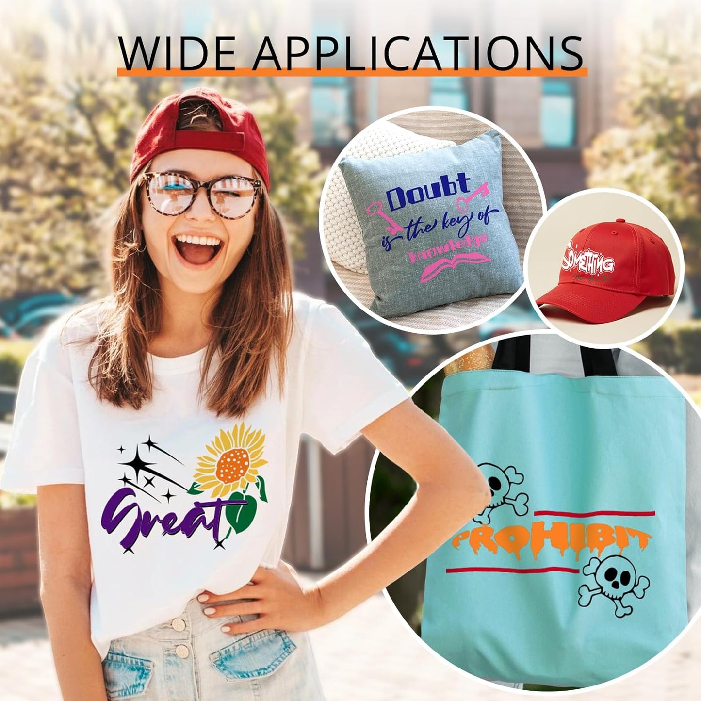 HTVRONT HTV Heat Transfer Vinyl -13 Pack HTV Vinyl Sheets, 12" x 10" Iron on Vinyl for T Shirts, 10 Assorted Premium Colors Heat Transfer Vinyl for All Cutting Machines