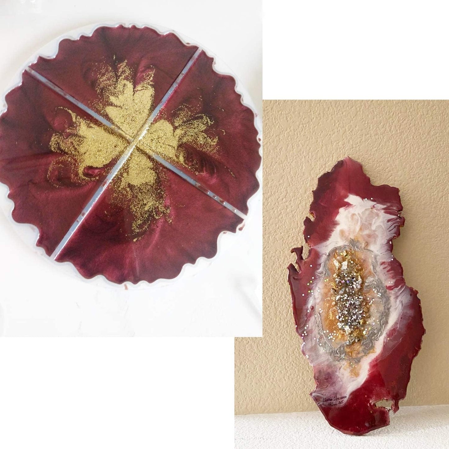 SEISSO Burgundy Mica Powder for Epoxy Resin 1.7 oz /50g Powdered Pigment for Soap Colorant Bath Bomb Dye, Cosmetic Grade for Lip Gloss, Acrylic Nails Polish, Craft Projects