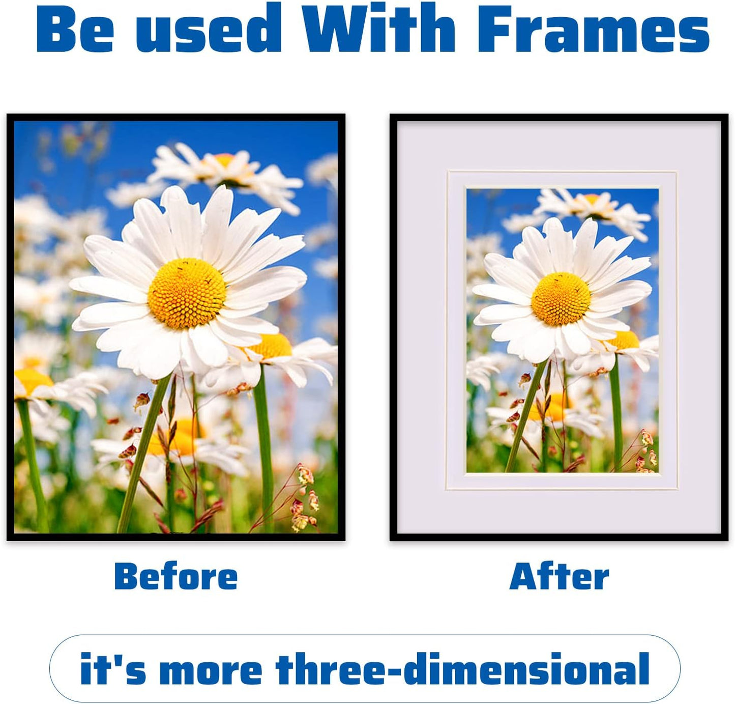 HOTUO 10 Pack Acid Free White Picture Frame Mats, Pre-Cut 11x14 Picture Mats with Ivory Core Bevel Cut for 8x10 Photo, Signature Friendly 4 Ply Thickness Photo Mat for Frames (White with V-Groove)