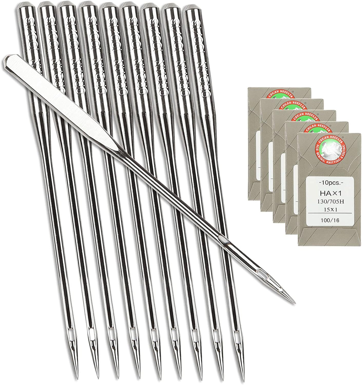 50 PCS Sewing Machine Needles for Brother, Sewing Needles Embroidery Machine Needles for Brother Sewing Machine (100/16-50 Pack)