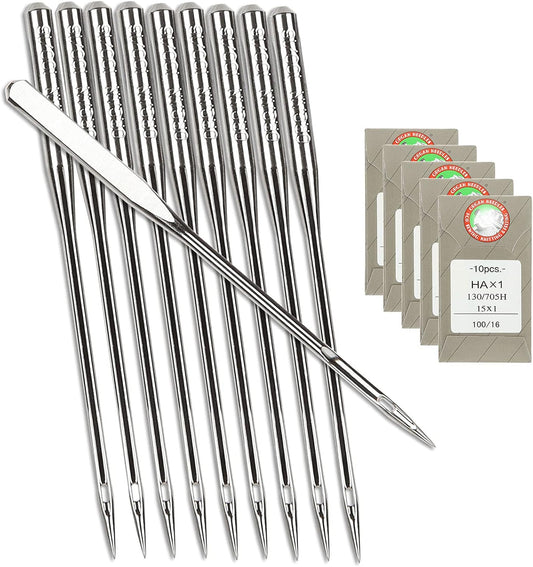 50 PCS Sewing Machine Needles for Brother, Sewing Needles Embroidery Machine Needles for Brother Sewing Machine (100/16-50 Pack)