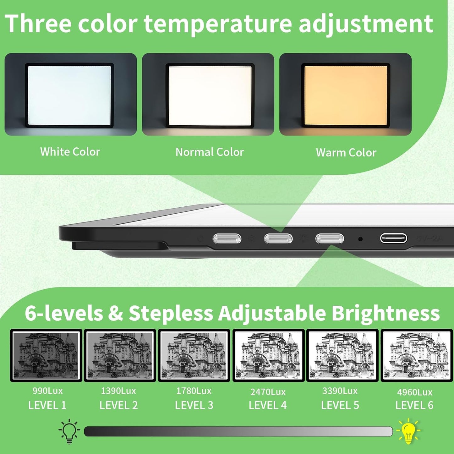 Phylosal Rechargeable A2 Light Pad for Diamond Painting 25.2''x18.4'', Magnetic Tracing Light Box for Drawing, Diamond Art Light Board with Side Button, Wireless LED Light Table for Sketching, Design