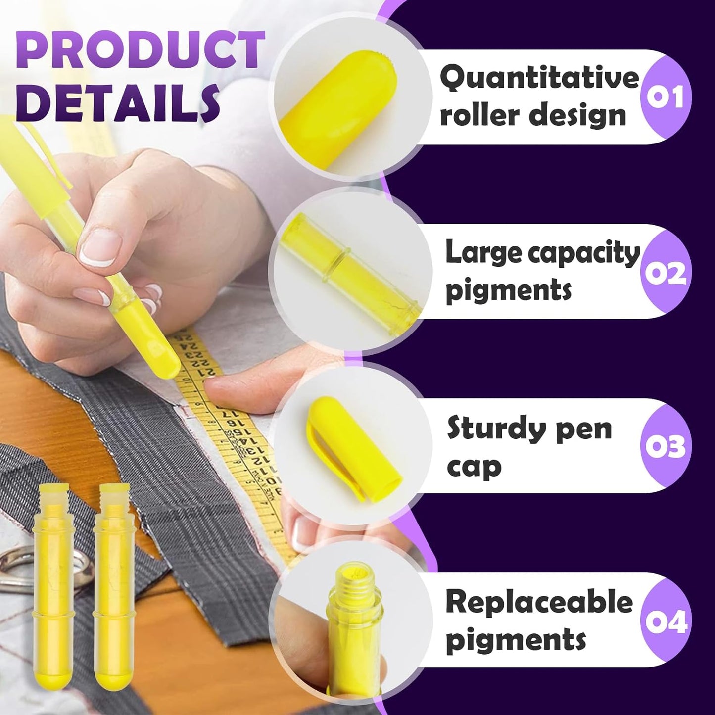 2PCS Sewing Chalk Refill - Yellow