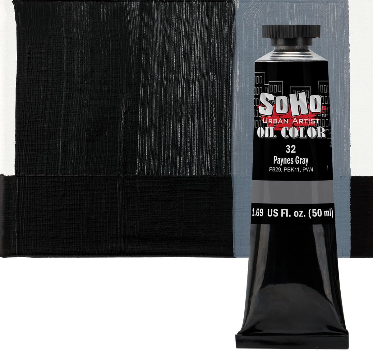 Soho Urban Artist Oil Paint - Payne's Grey, 50 ml Tube - Best Valued Oil Colors for Painting, Excellent Pigment Load