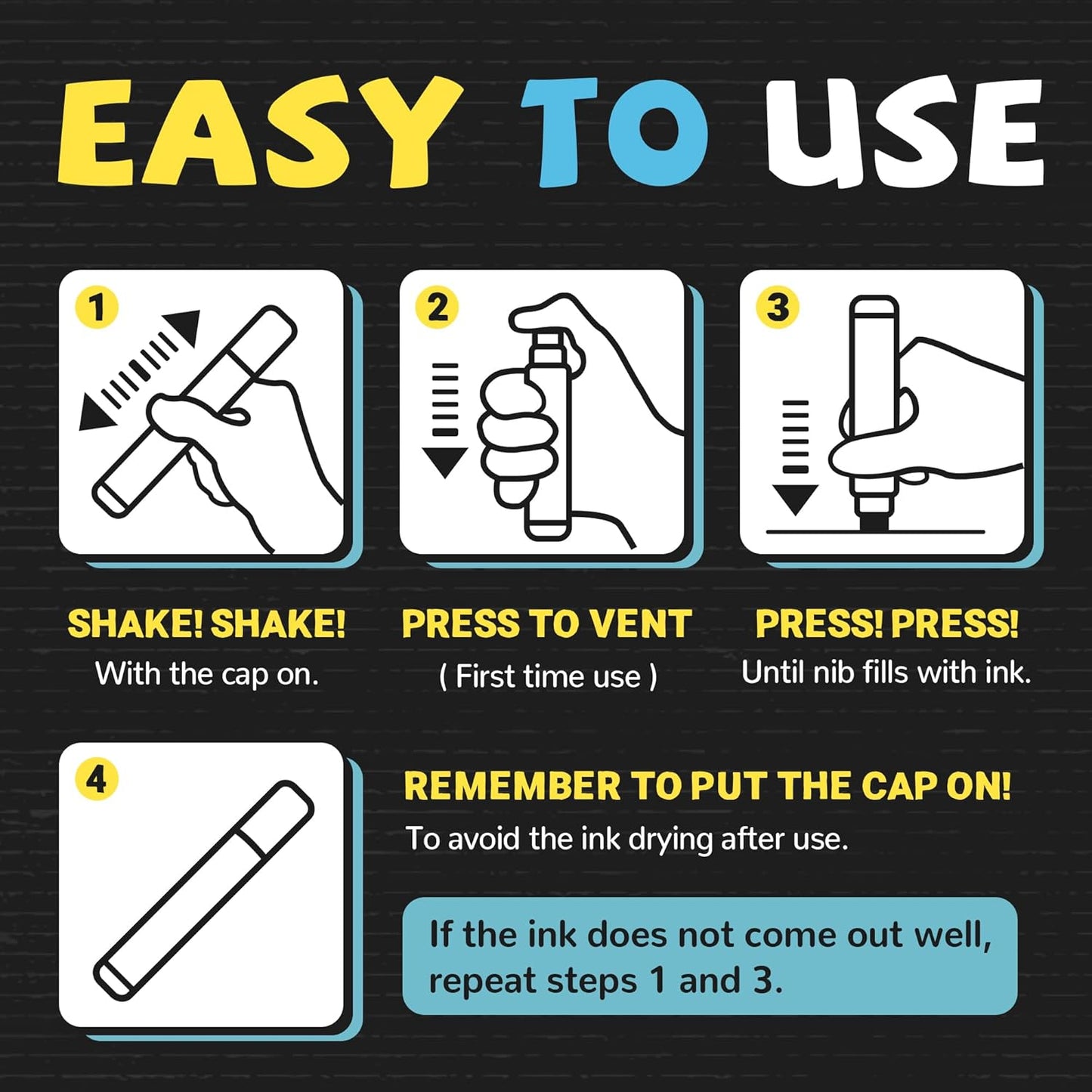 Window Chalk Markers for Glass Washable, 10 Colors Jumbo Liquid Chalk Marker with 15mm 3 in 1 Nib Thick Wide Tips, Big Chalkboard Markers, Car Paint Pen for Auto, Bistro, Mirror, Poster, Blackboards