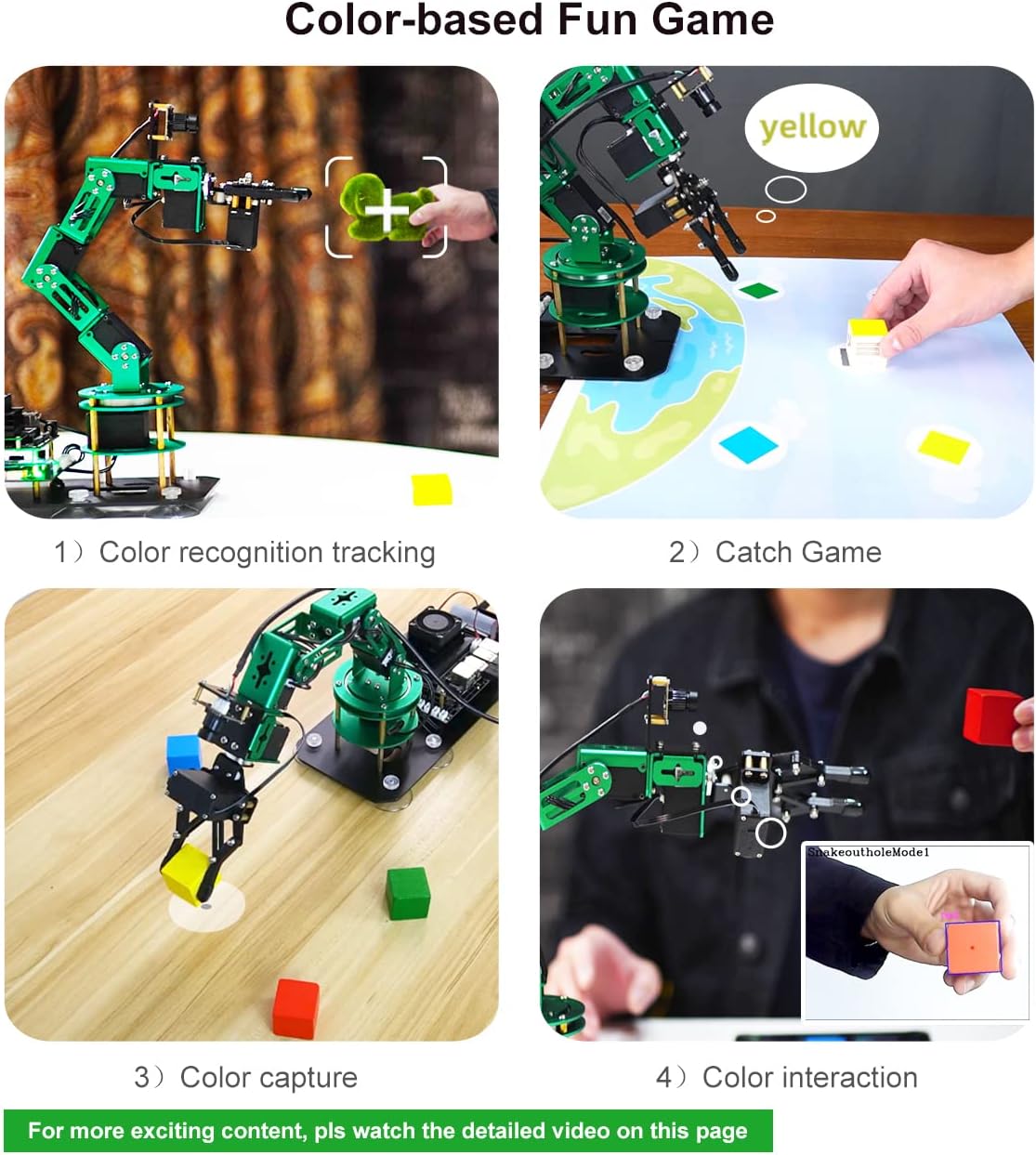 Yahboom Robot Arm for Jetson Nano 4GB 6-DOF AI Robotic Hand for Adults App Controlled ROS Programmable Open Source Robotics with Camera Visual Identity (with Jetson Nano B01)