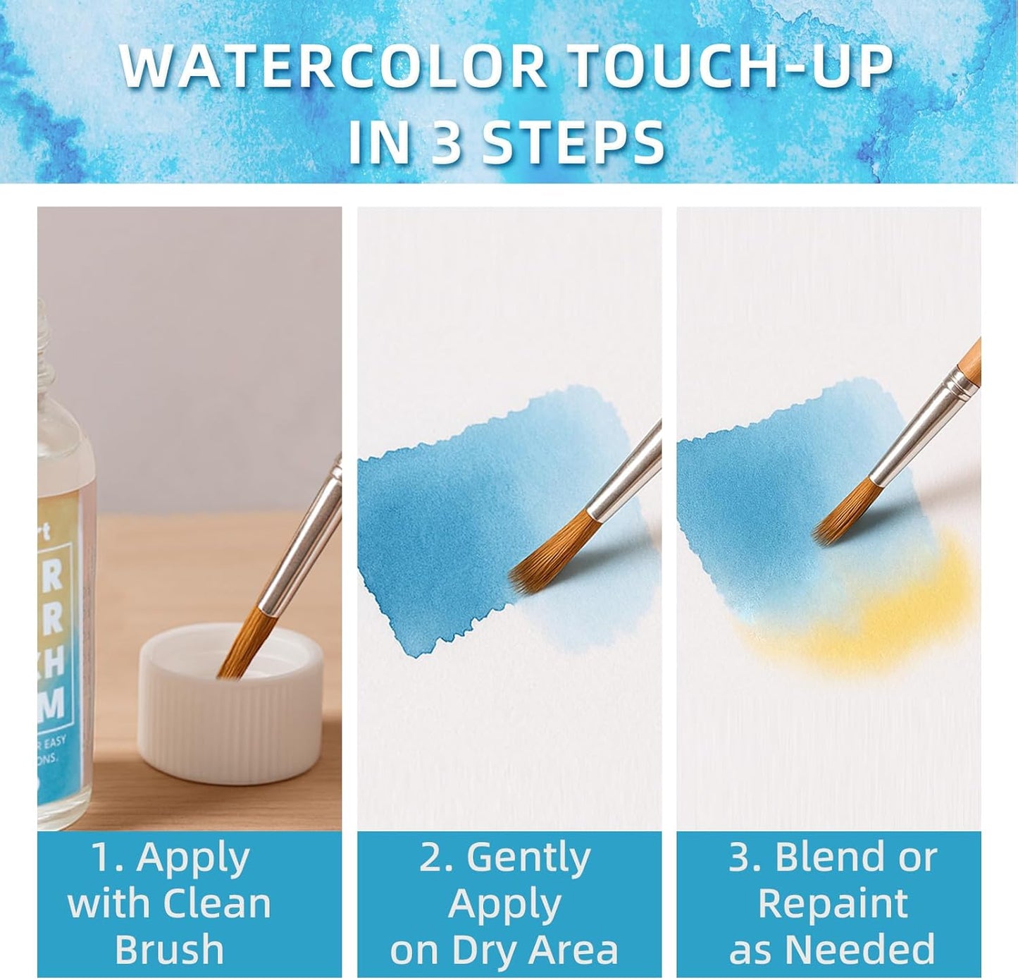 Falling in Art Professional Artist Retouching Varnish, Watercolor Retouch Medium for Painting, 2.5Oz Bottle