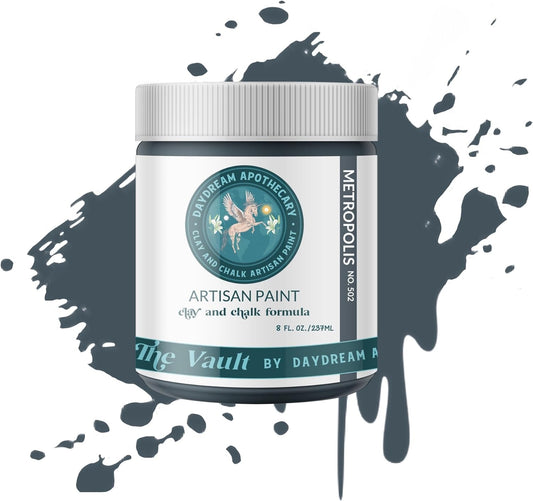 Daydream Apothecary Premium Chalk Style Paint for Furniture, Home Décor, Wood, DIY Interior Projects, Quick Dry, No Prep or Prime Needed, Matte Slate Grey - 8oz