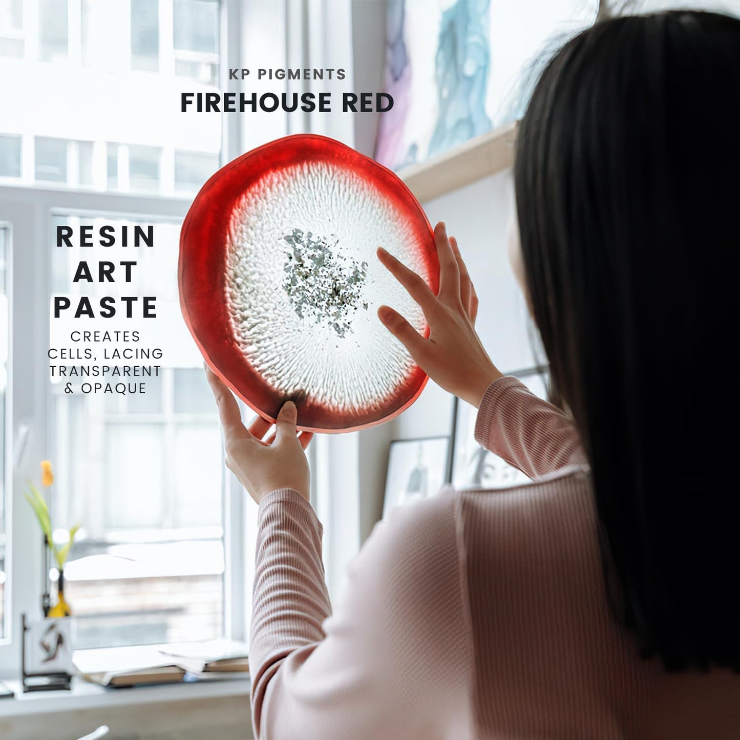 Epoxy Pigment Paste for Epoxy Resin, Tint/Pigment Paste with Spoon for Arts and Crafts, Jewelry, Resin Woodworking and More! (Firehouse Red)