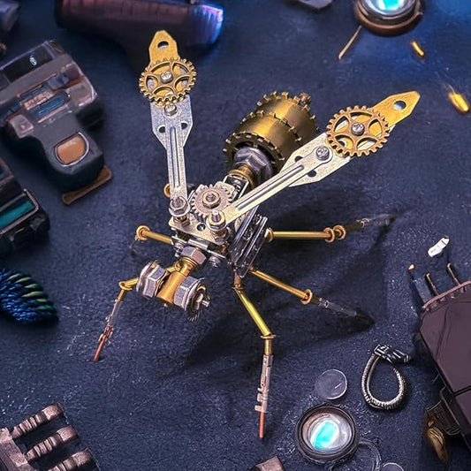 Mechanical Wasp Model Steampunk Insect Sculpture,3D Metal Model Kits, DIY Projects Hobby Kit Metal Building,Arts and Crafts Sets,Gifts for Birthday (Mechanical Wasp A)