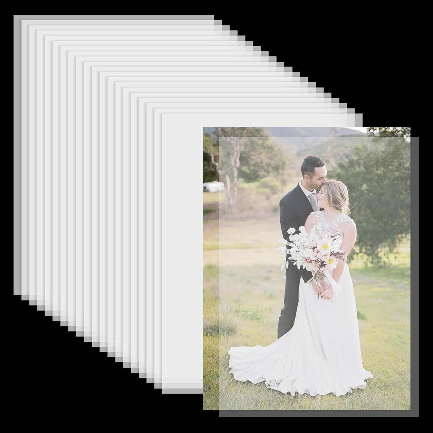 70 Pcs Translucent Vellum Paper, 5.12x7.09 Inch Printable Tracing Paper Wedding Invitations Vellum Jacket for Save The Date Cards Wedding Photos Cover DIY Printing Sketching Drawing Birthday Supplies