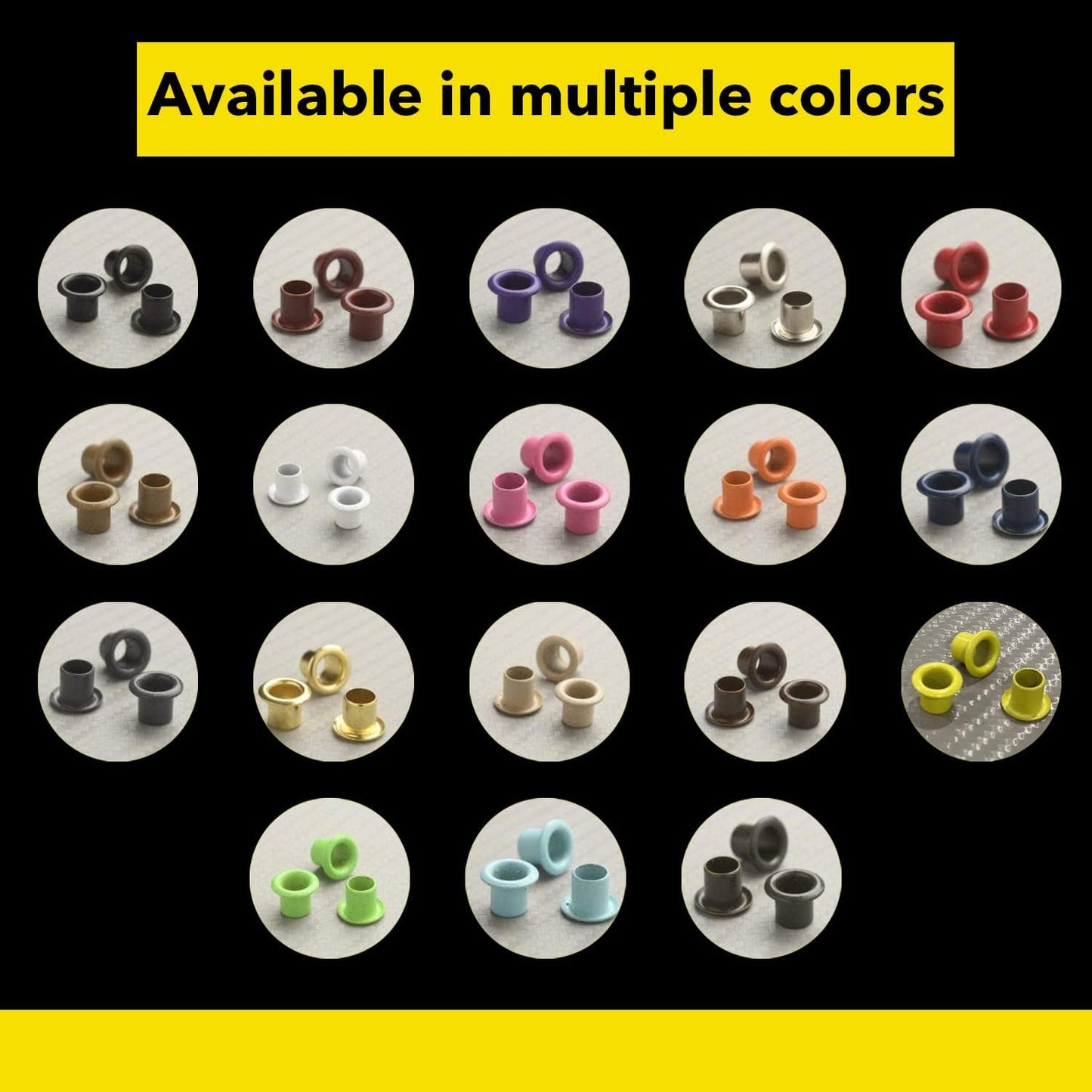 Kydex Rivets Eyelets, 8-8 1/4" Multicolored Grommet Eyelets for Tactical Holster Making, Knife Sheath Crafting, Fasteners for Custom DIY Kydex Projects (Set of 50)