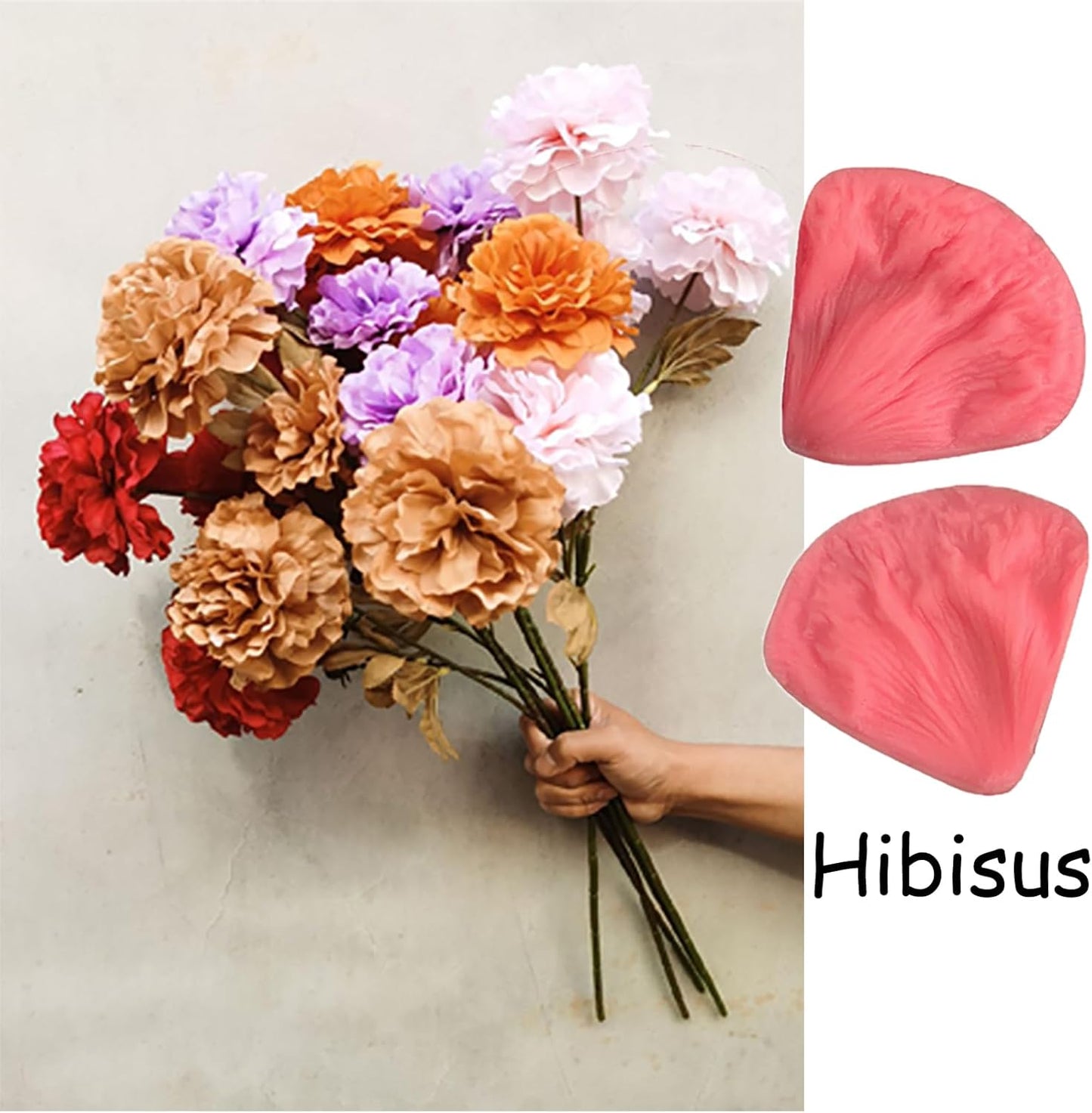 Gumpaste Flower Silicone Veiner Mold 8 Set, Fondant Flower Mold Leaf Tulip Orchid Molds Sugar Gum Paste Molds Cake Decoration Tool for Rose Lily Orchid Tulips Hibisus Rose Leaf (A)