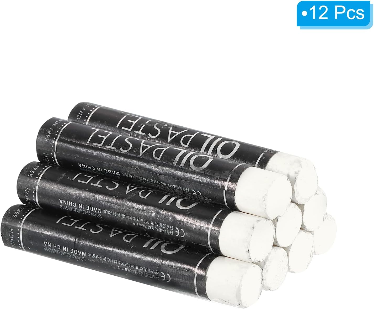 PATIKIL White Oil Pastels, 12Pcs Soft Oil Crayons Creamy Pastels Stick Art Supplies for Art Painting Drawing Blending Graffiti for Artists Beginners