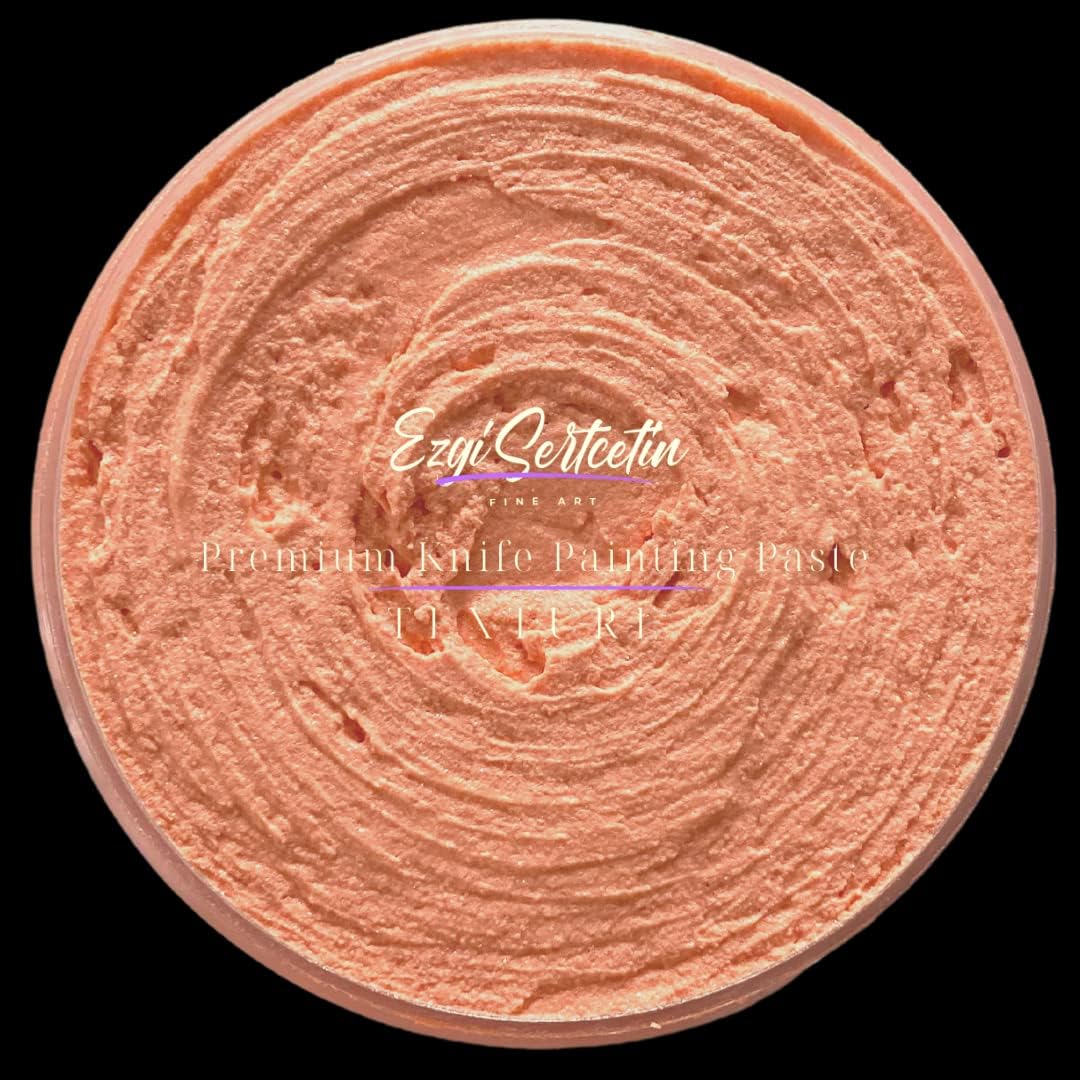 Premium Palette Knife Painting Paste|Texture Paste|Authentic Bright Colors|Ready to Use|Easy to Apply| 6oz (Coral)