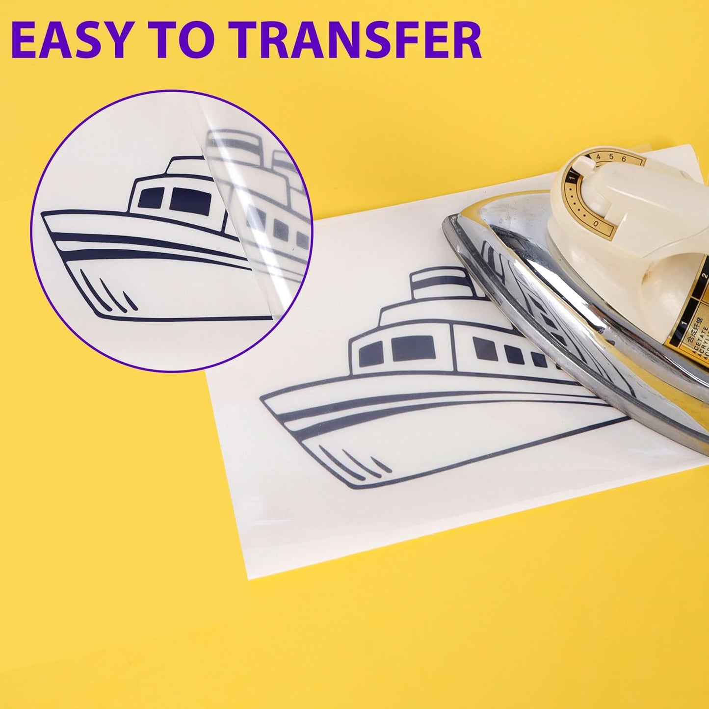 RENLITONG Navy Iron on Vinyl 12Inch by 50ft Roll HTV Heat Transfer Vinyl for T-Shirt HTV Rolls for All Cutter Machine - Easy to Cut & Weed for Heat Transfer Design