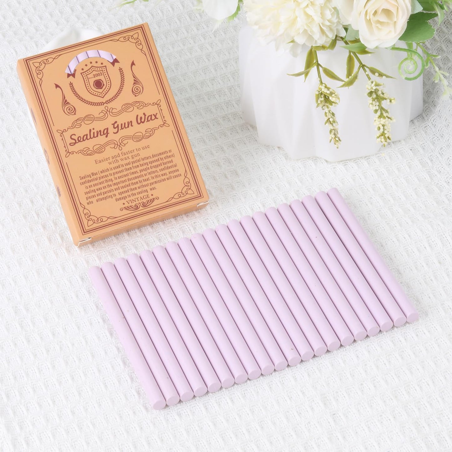 Pink Sealing Wax Sticks, WASOHLING 20Pcs Glue Gun Wax Seal Sticks for Wax Seal Stamp, Pink Wax Seals for Christmas Wedding Invitation Envelope Letter Seals, Craft Adhesive (Mini Size)