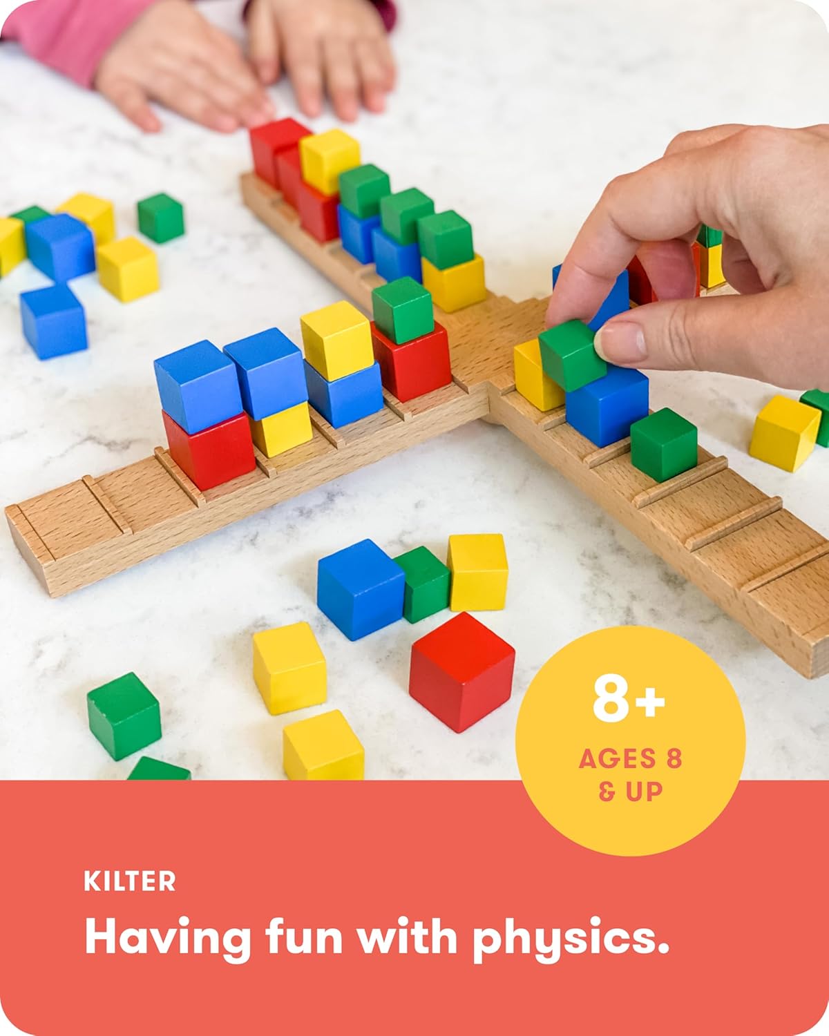 SimplyFun Kilter -The Educational Game of Levers & Motion - Irresistible Game & Hilarious Family Fun with an Introduction to Physics & Predicting Outcomes - Kids Game - 2 to 4 Players - Ages 8 & Up