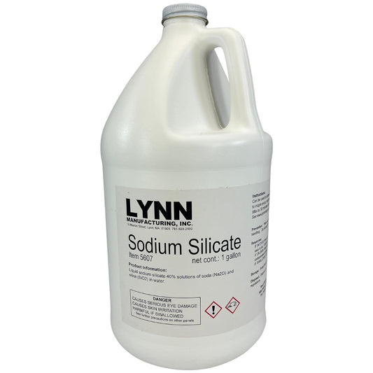 High Temperature Adhesive, 2000F Rated, Sodium Silicate, Water Glass, 40% Solution, Gallon, 5607