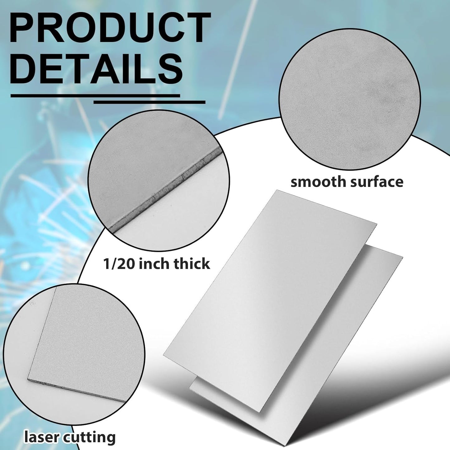1 Pcs 16 Gauge Metal Sheet 24 x 12 Inch Cold Rolled Mild Carbon Steel Plate Square Weldable Sheet Metal Panels for Outside Industrial Projects Weld Accessories