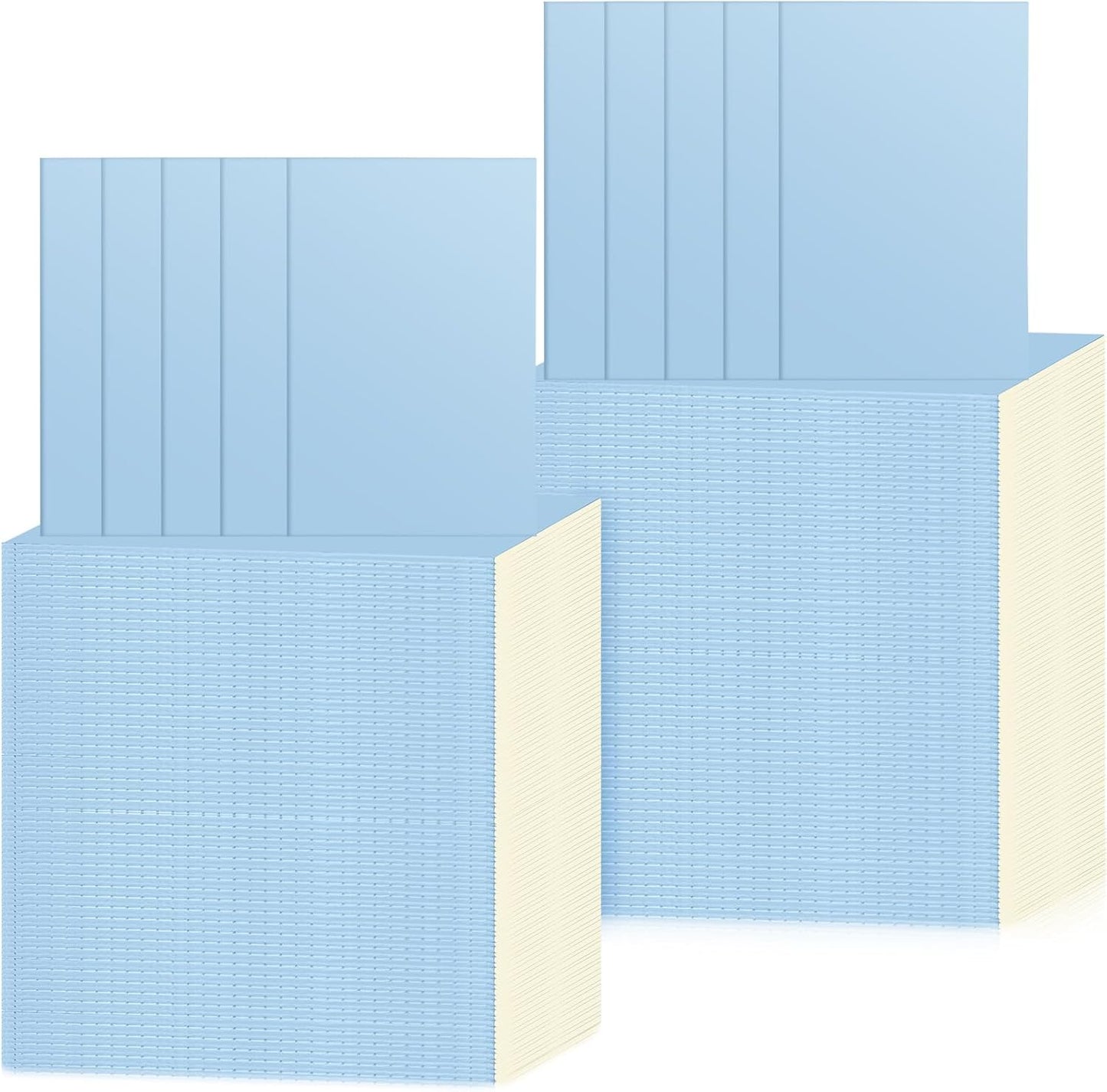 Handepo 100 Pack Composition Notebooks A5/A6 Ruled Lined Composition Kraft Notebooks Bulk Soft Cover Journals Travel Diary Memo for Students Classroom Office Supplies(A5,Blue)