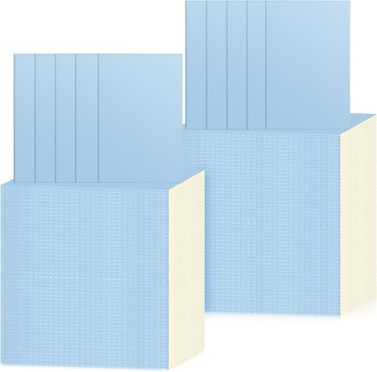 Handepo 100 Pack Composition Notebooks A5/A6 Ruled Lined Composition Kraft Notebooks Bulk Soft Cover Journals Travel Diary Memo for Students Classroom Office Supplies(A5,Blue)