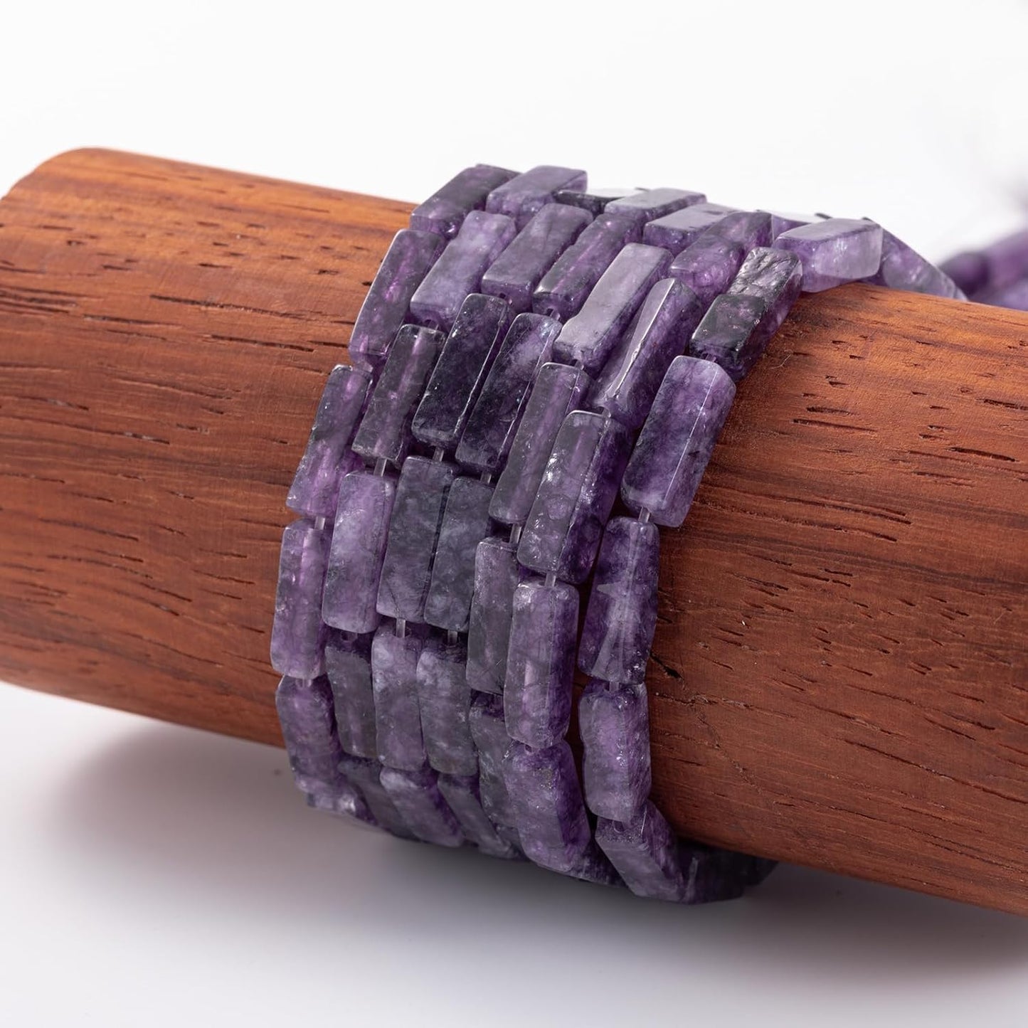 Natural Amethyst Rectangle Tube Beads 4x13mm 38cm/str Loose Semi Gemstone Stone Beads for Making Bracelets Necklace Earrings