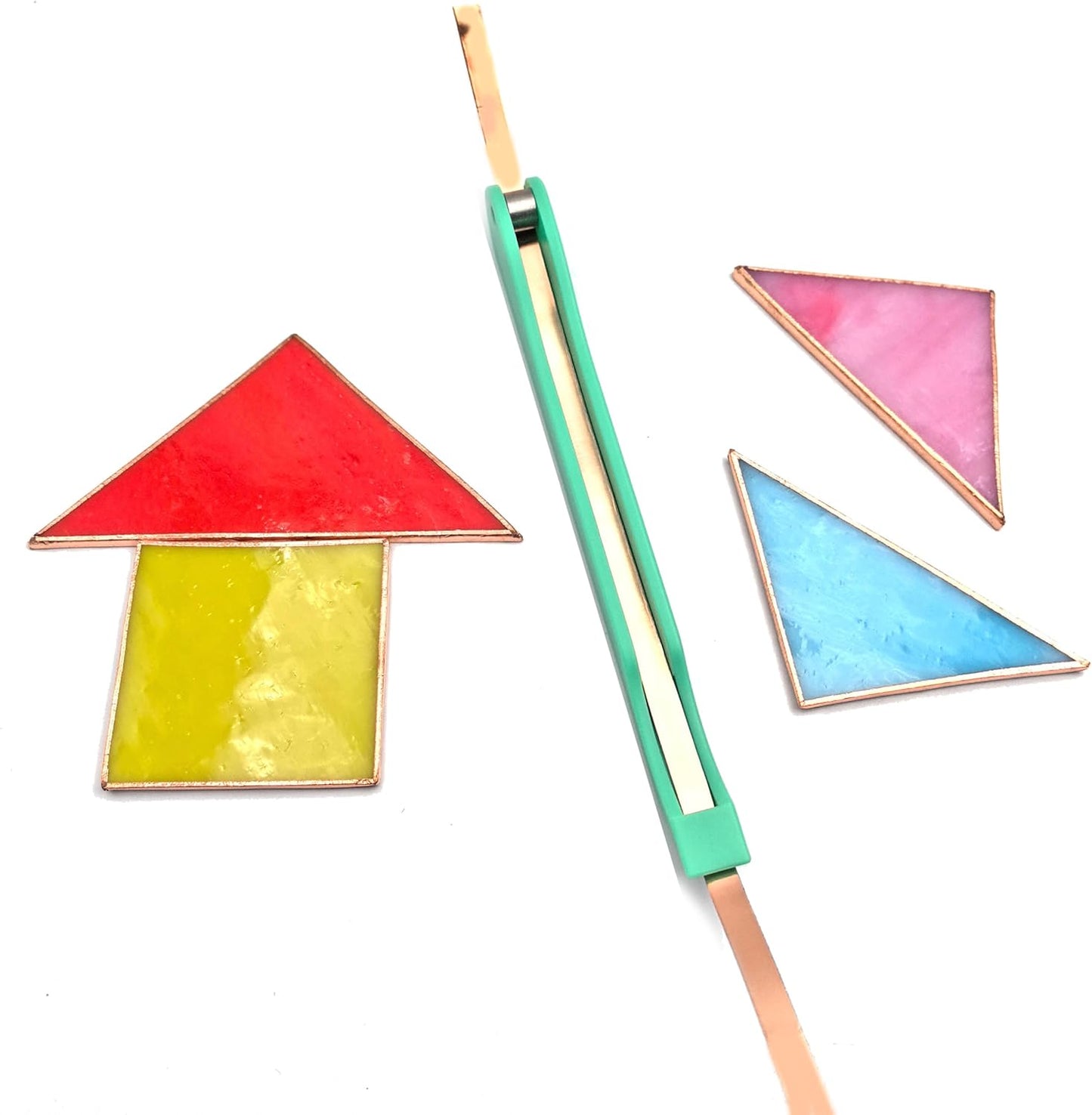 Copper Foil Hand Foiler for Stained Glass, 7/32" and 1/4" Hand Foiler Tool Kits, Green