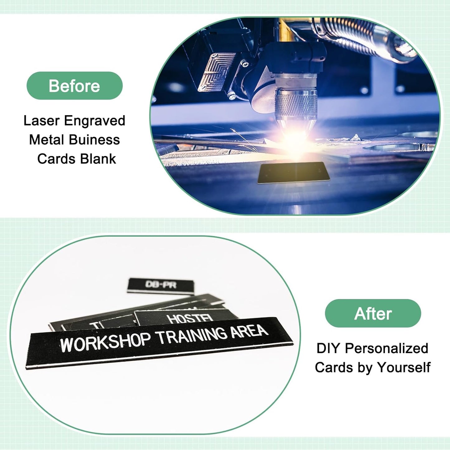 20-Pack Anodized Aluminium Laser Engraved Mount Metal Plate 3x2x0.04 Inch Engraver Blank Anodized Aluminum Sheets for DIY Laser Printing/Home/Office[Black]