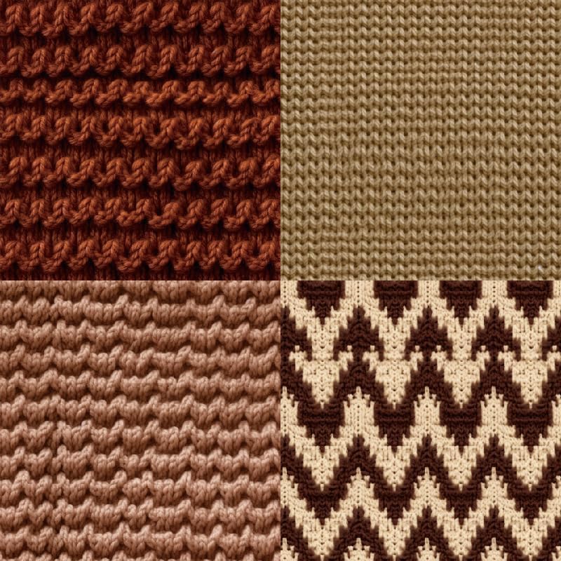 24 Sheets Knitting Wool Decorative Scrapbooking Paper Pad 6x6 Craft Paper Single-Side Card Making Supplies for Junk Journal, Holiday Journaling, Brown, Earth Tone and White
