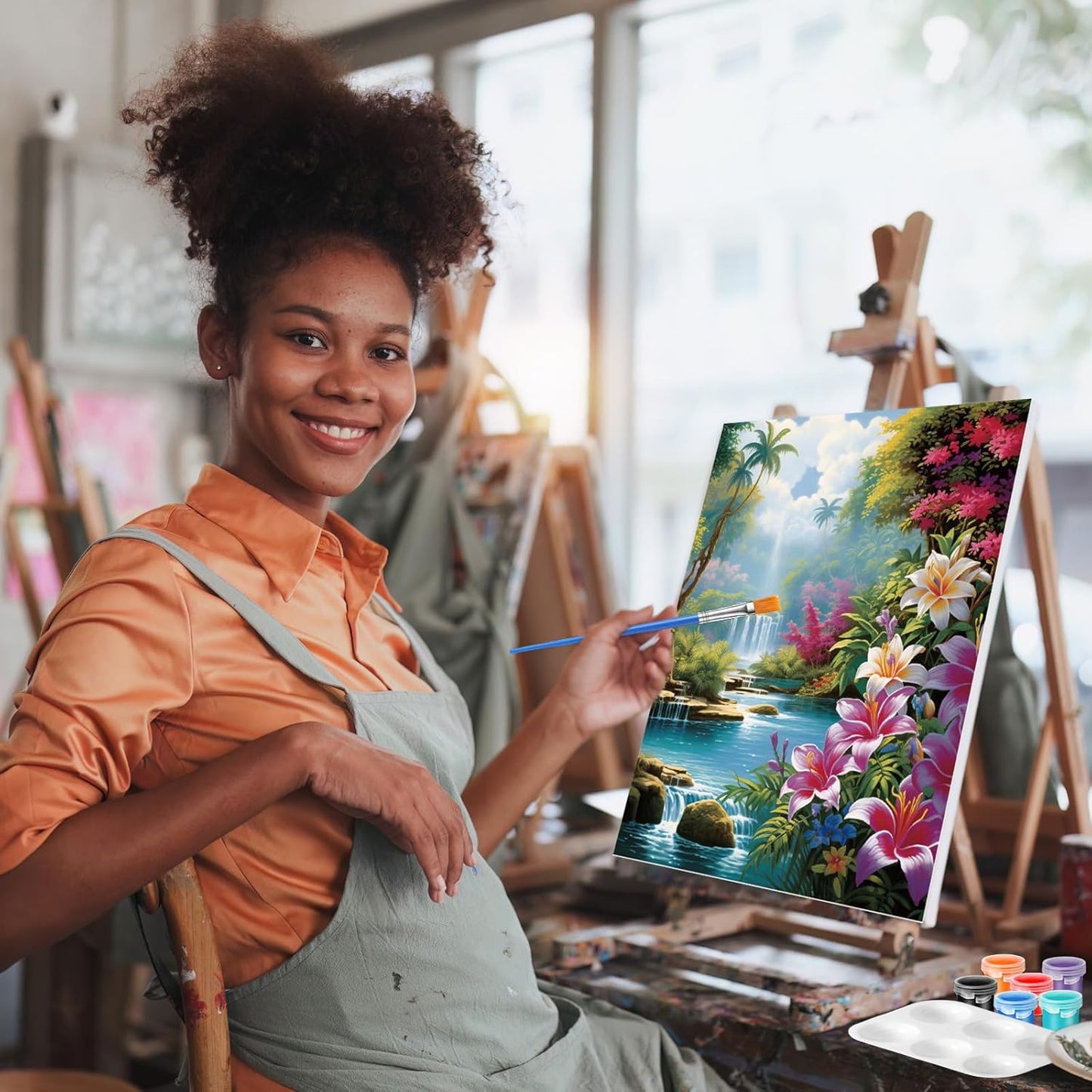 Zhanmai 12 Pack Pre Drawn Canvas for Painting Sip and Paint Kit 8" x 10" Paint Party Set Canvas Painting Pre Printed Canvases for Party Favor DIY Virtual Adult's Date Night(Realistic Landscape)