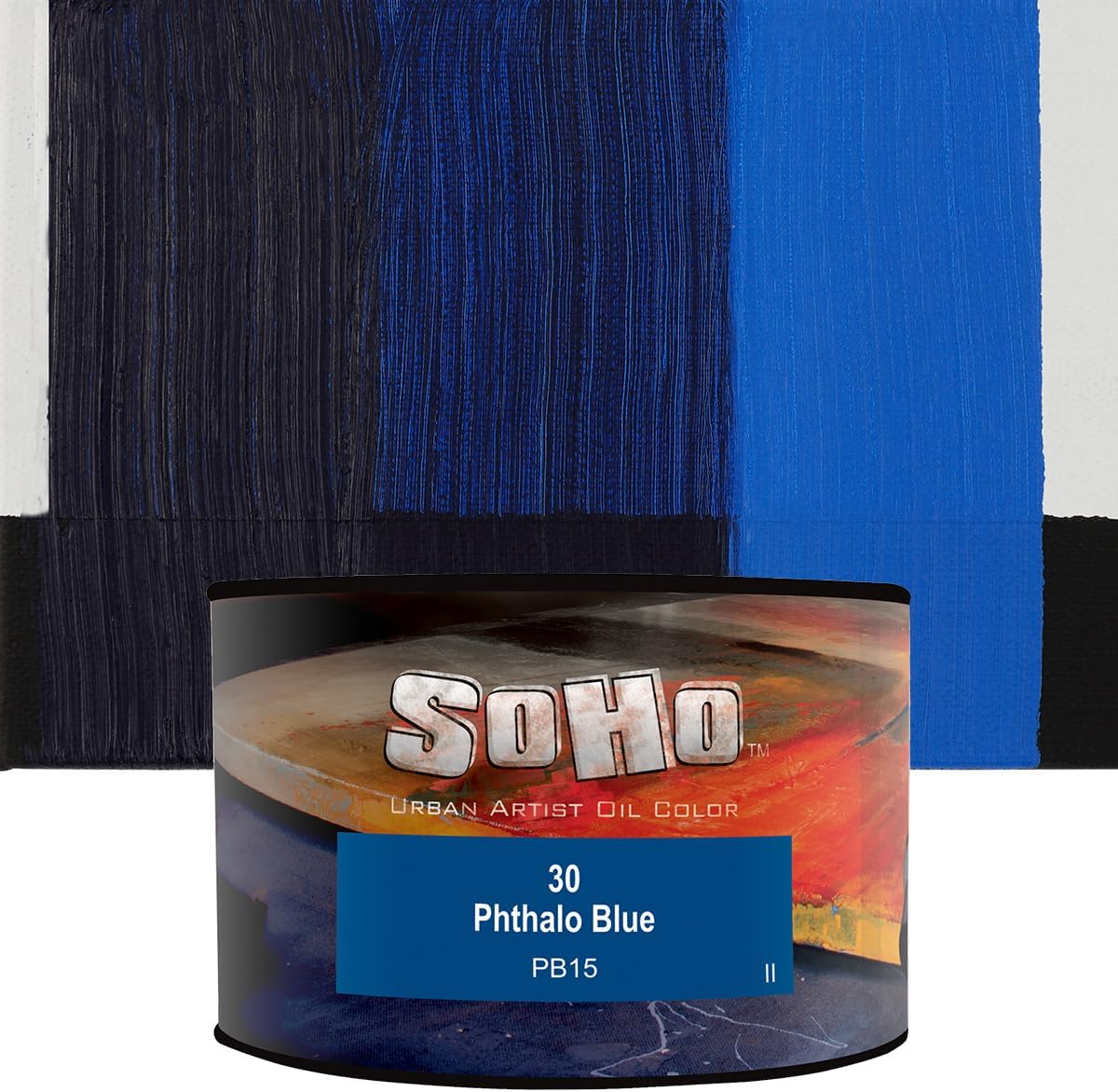 Soho Urban Artist Oil Paint - Phthalo Blue, 430 ml Can - Best Valued Oil Colors for Painting, Excellent Pigment Load
