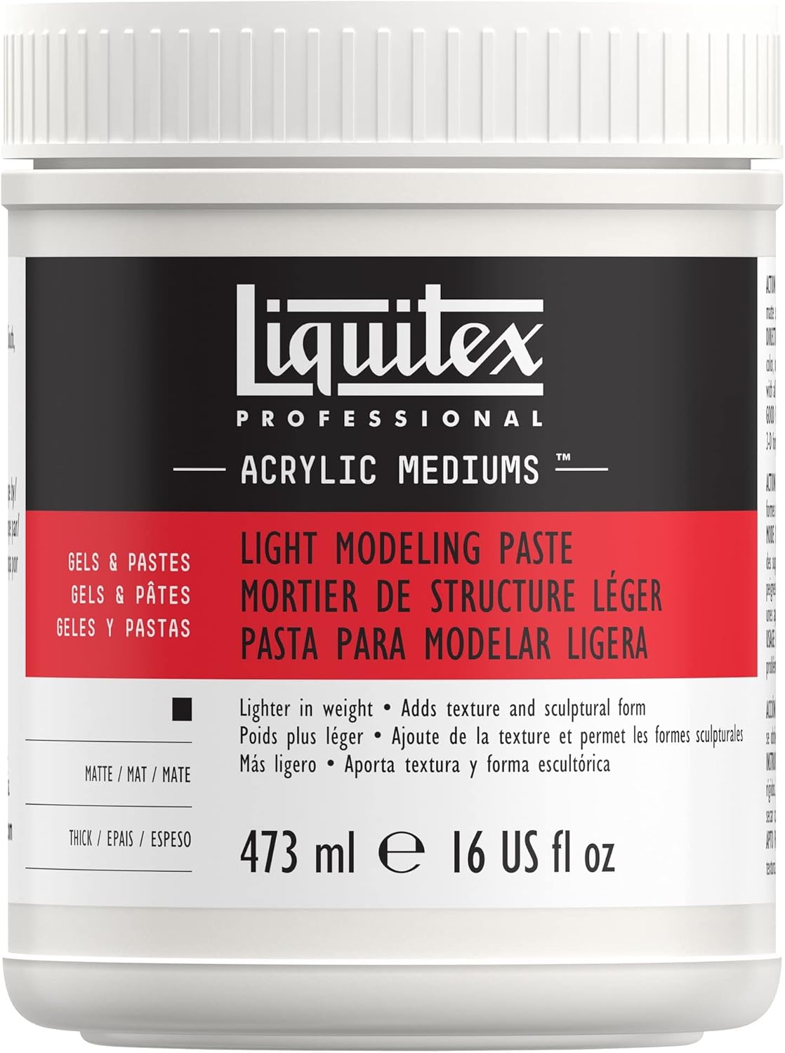 Liquitex Professional Light Modeling Paste. 473ml (16-oz)