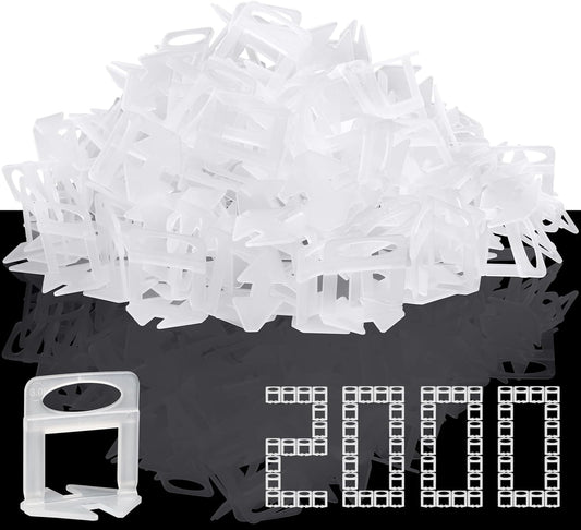 DGSL Tile Leveling System, 2000-Piece 1/8" Tile Spacers Clips Tile Tools, Tile Installation Tools for Professional Ceramic Tile and Stone Installation