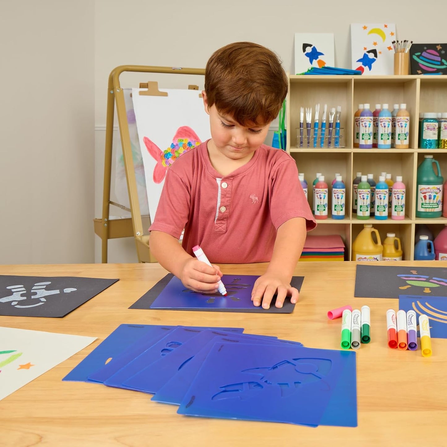 Colorations Space Stencil Set - Set of 12