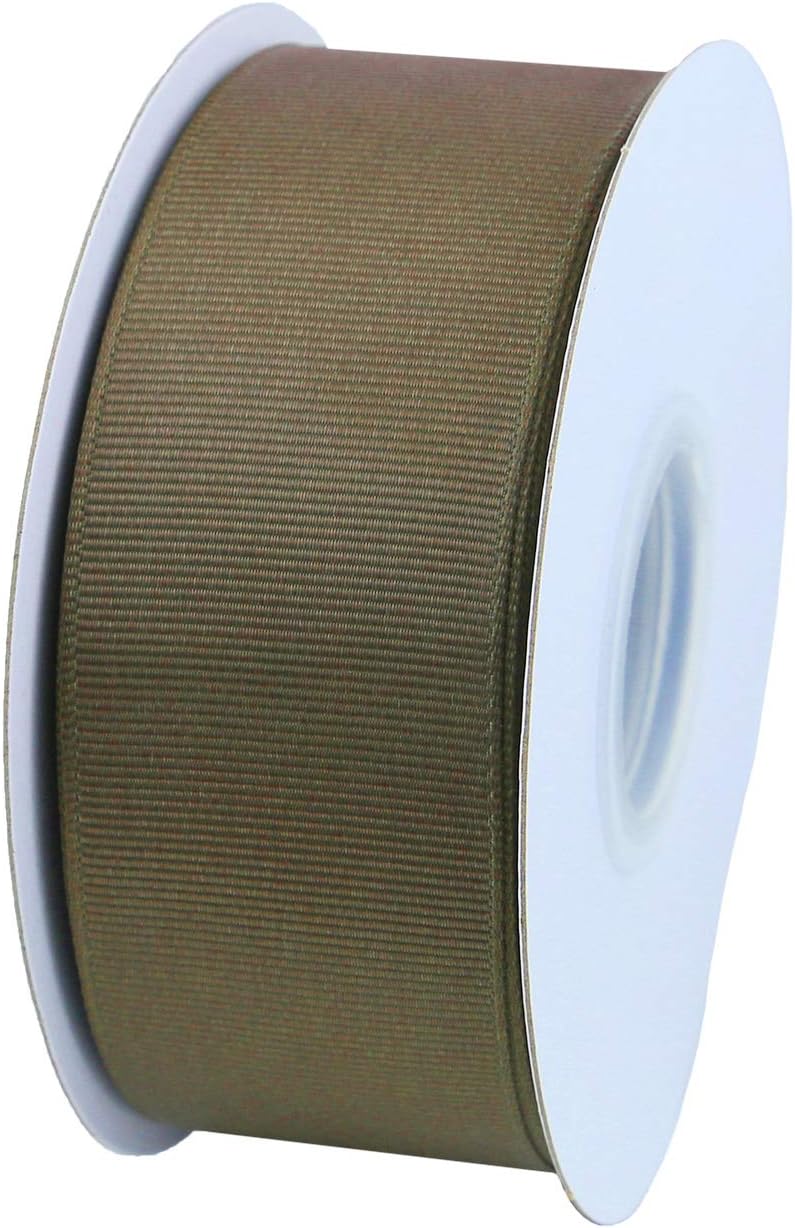 ITIsparkle 11/2" Inch Grosgrain Ribbon 25 Yards-Roll Set for Gift Wrapping Cake Decoration Party Favor Hair Braids Hair Bow Baby Shower Decoration Floral Arrangement Craft Supplies, Dark Olive Ribbon