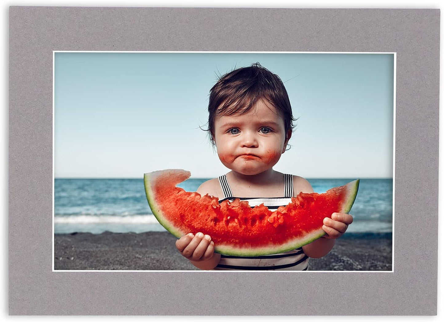 6x8 Mat for 8x10 Frame - Precut Mat Board Acid-Free Charcoal 6x8 Photo Matte Made to Fit a 8x10 Picture Frame, Premium Matboard for Family Photos, Show Kits, Art, Picture Framing, Pack of 10 Mats