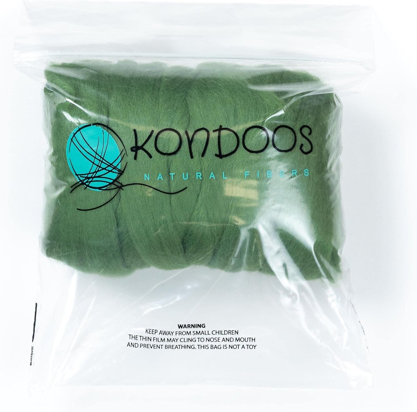 Colored Natural Wool roving, 8 OZ. Best Wool for Needle Felting, Wet Felting, handcrafts and Spinning. (Grass Green)