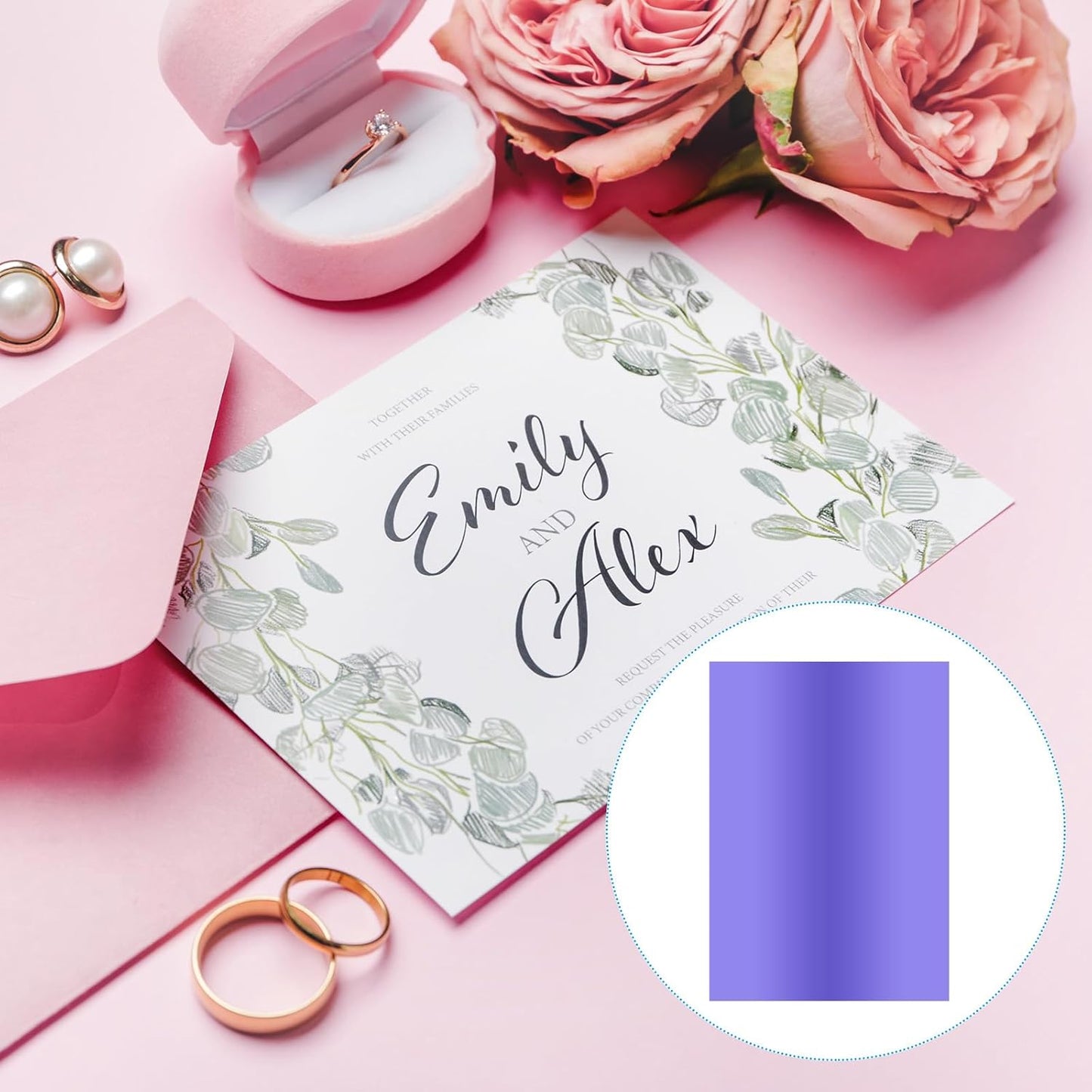 PATIKIL 11.7x8.3" Hot Stamping Foil Paper Sheet, 20 Sheets A4 Heat Transfer Hot Stamping Paper Foil for Leather DIY Logo Decor Craft Gift Package Scrapbook Card, Violet