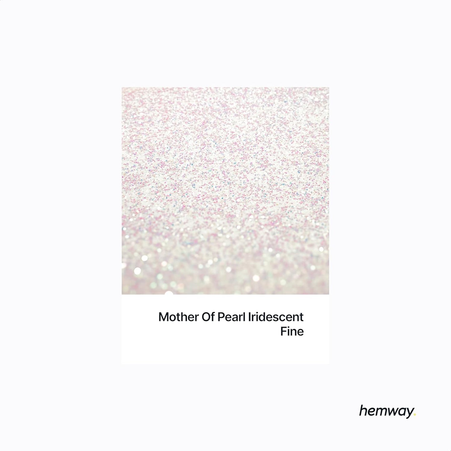 Hemway Craft Glitter Flakes for Arts and Crafts, Tumblers, Resin, Epoxy, Nail Art, Wax, Card Making and Decorations 100g / 3.5oz - Fine (1/64" 0.015" 0.4mm) - Mother of Pearl Iridescent
