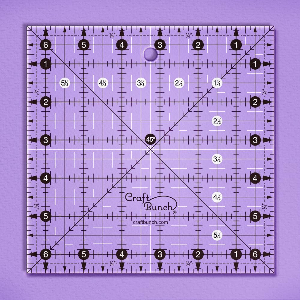 Non-Slip Square Quilt Template Ruler (6.5" x 6.5")