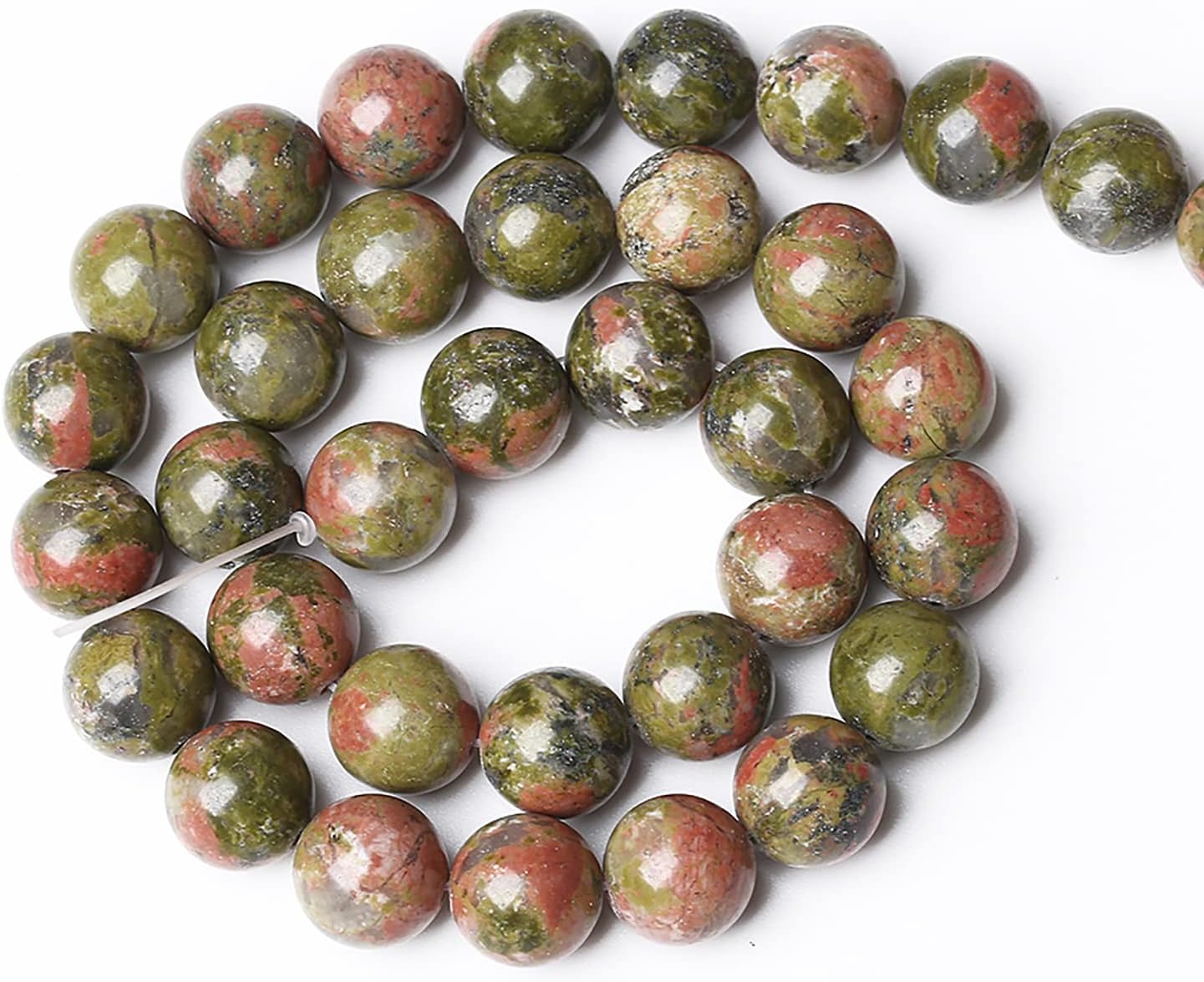 90pcs 4mm Natural Unakite Gemstone Beads Round Loose Beads for Jewelry Making DIY Bracelet Necklace (Unakite, 4mm)