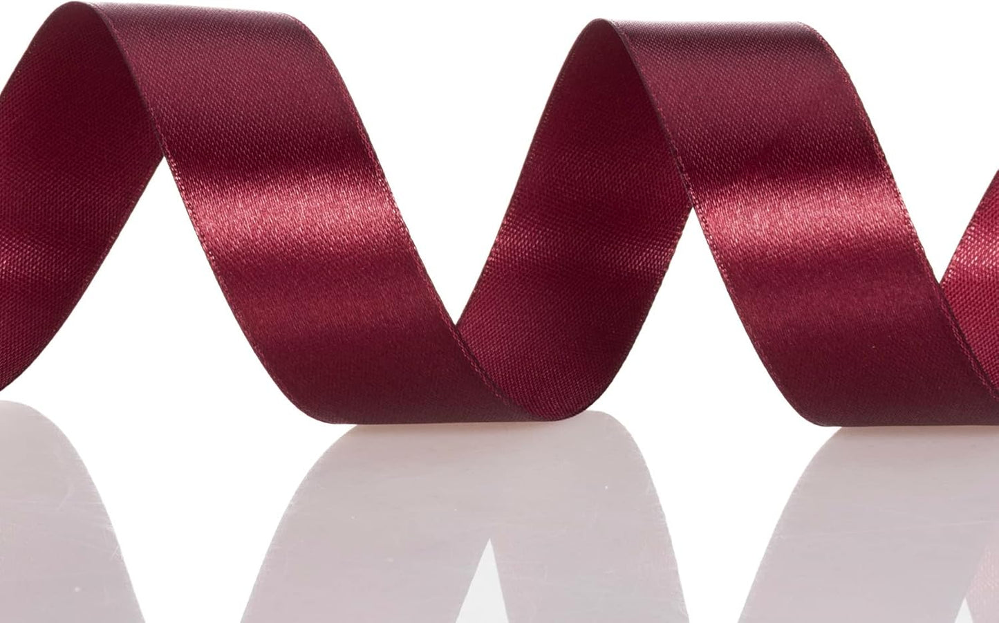 1 Inch Wine Red Solid Satin Ribbon, 50 Yards Craft Fabric Ribbon for Gift Wrapping Floral Bouquets Wedding Party Decoration