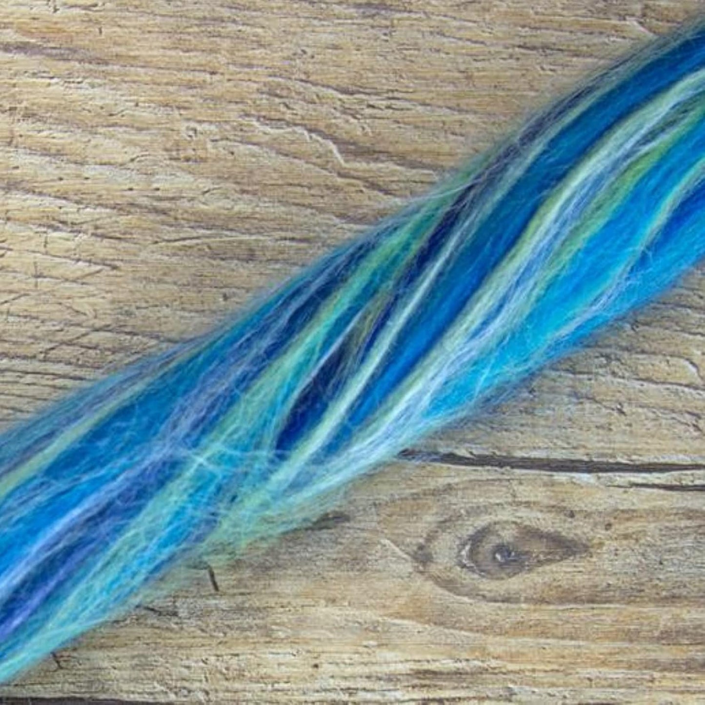 Revolution Fibers – Constellation Range Roving (8 Ounces) | Multicolored Tonal Blend of 70% Dyed Merino and 30% Tussah Silk Combed Top | Soft Fiber for Felting, Spinning, Knitting (Aquarius Green)