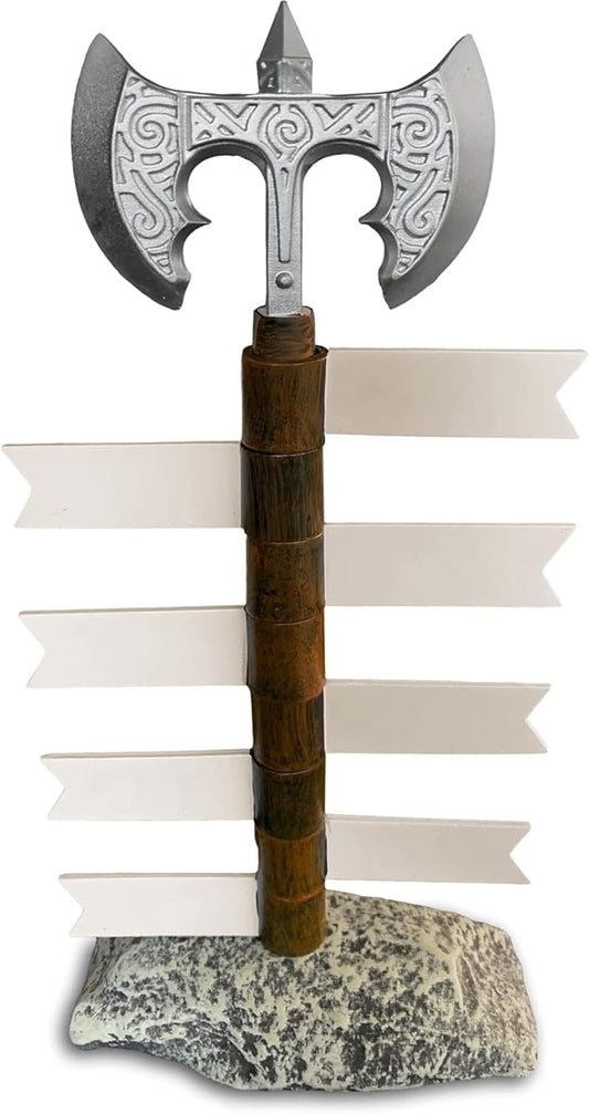 Galdor's Guild DND Initiative Tracker | Recorder Tools | Gift for Dungeons & Dragons Players, Dungeon Master/DM, or RPG Gaming | Tracking Stand | Holds 8 Flag Markers | Sword/Battle Axe